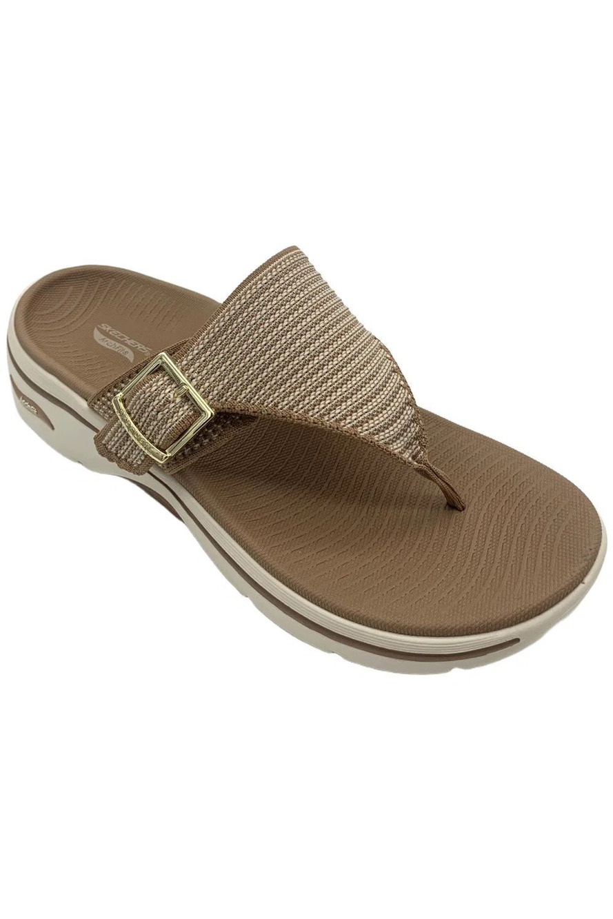 Skechers Women's Go Walk Arch Fit 2.0 Resort Day Sandals Maple - Medium